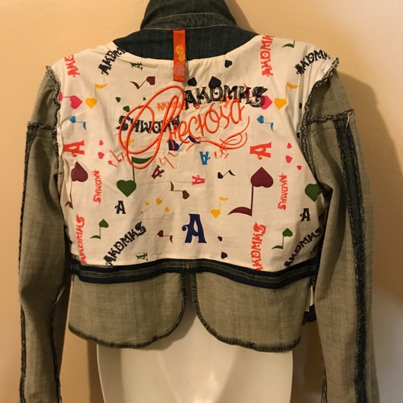 Womens Academics Designer Blue Jean Jacket ( Vintage) Sz XL/TG - Picture 4 of 8